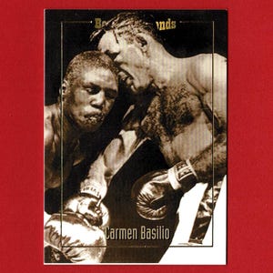 CARMEN BASILIO - BOXER-ruilkaart - Boxing Legends - Limited Edition (slechts 1250) - Fairfax Futera Platinum - boksen middengewicht (XH03)