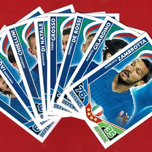 CALCIATORI INTERNAZIONALI ITALIA - Carte da gioco originali - Coppa del mondo Topps - Carte dei giocatori di calcio italiani (OS01)