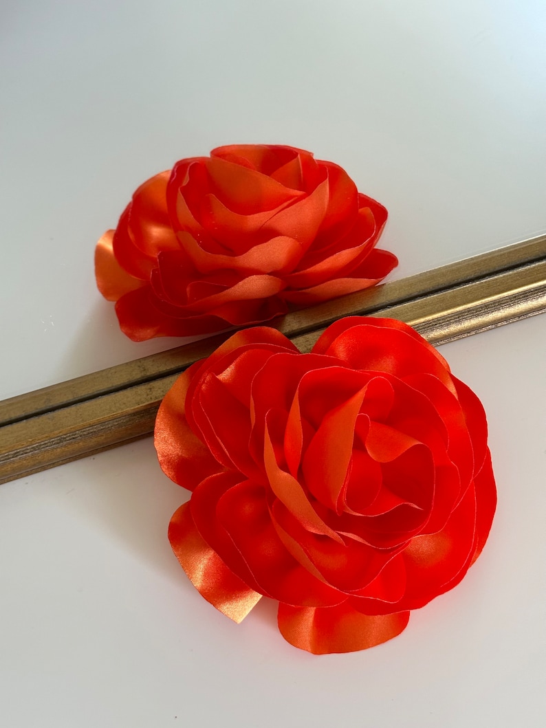 Orange Flower Brooch