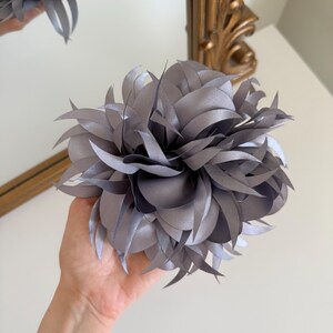 Gray Chrysanthemum Pin, Cottagecore Jewelry for Women