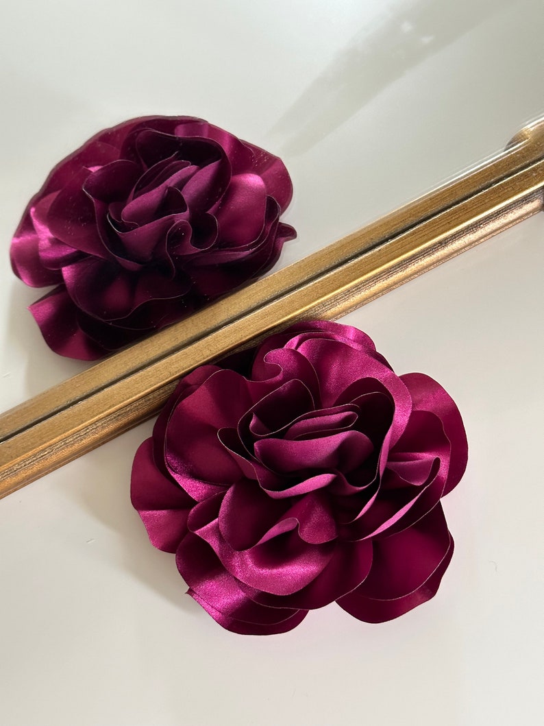 Pink Silk Flower Brooch