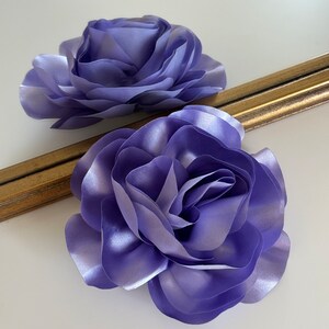 Purple rose brooch