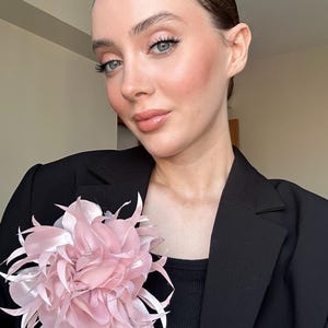 Oversized Pink Floral Brooch