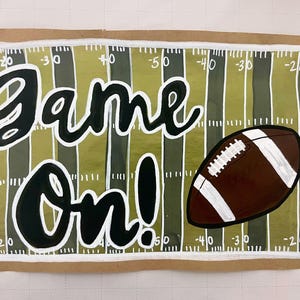 Super Bowl Partygirlande, Handgemaltes Banner, Super Bowl 2025