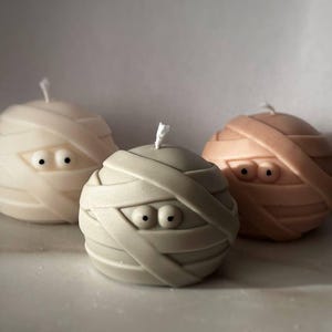 Mummy Ghost Candles, Halloween Mummy Ghosts, Halloween Decoration,Spooky Candles, Halloween Candles, Fall Decoration, Autumn Candles,Soy Wax