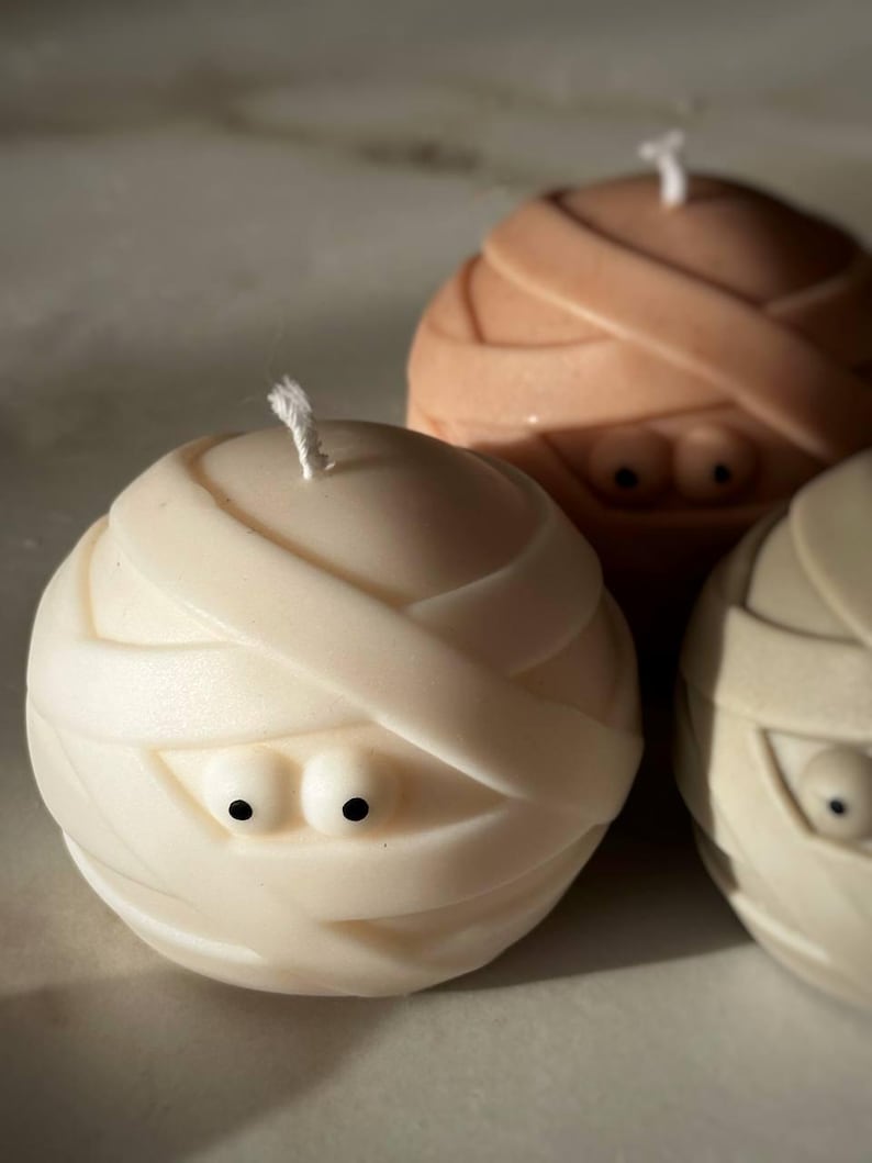 Mummy Ghost Candles, Halloween Mummy Ghosts, Halloween Decoration