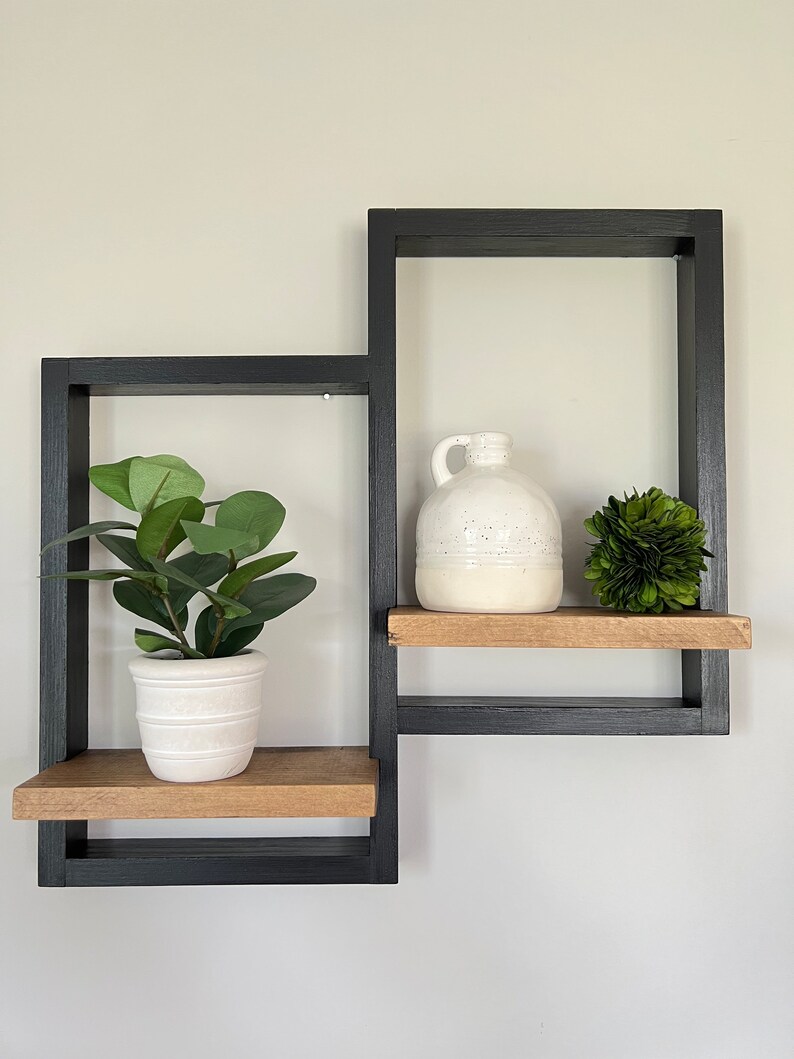 Wood Frame Shelf Picture Frame Shelf Framed Wall Shelf Etsy