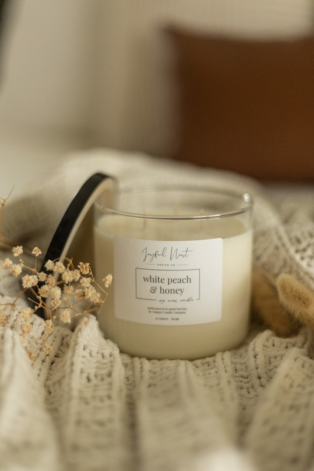 Handmade Soy Candle 3 Wick Candle Nontoxic Clean Burning Spring Summer ...