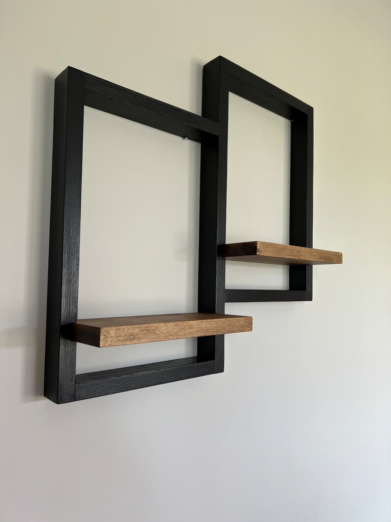 Wood Frame Shelf Picture Frame Shelf Framed Wall Shelf Etsy
