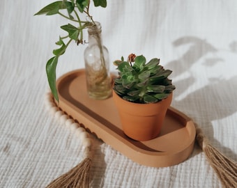 Oval Concrete Kitchen Sink Tray | Modern Soap Dish, Jewelry Holder