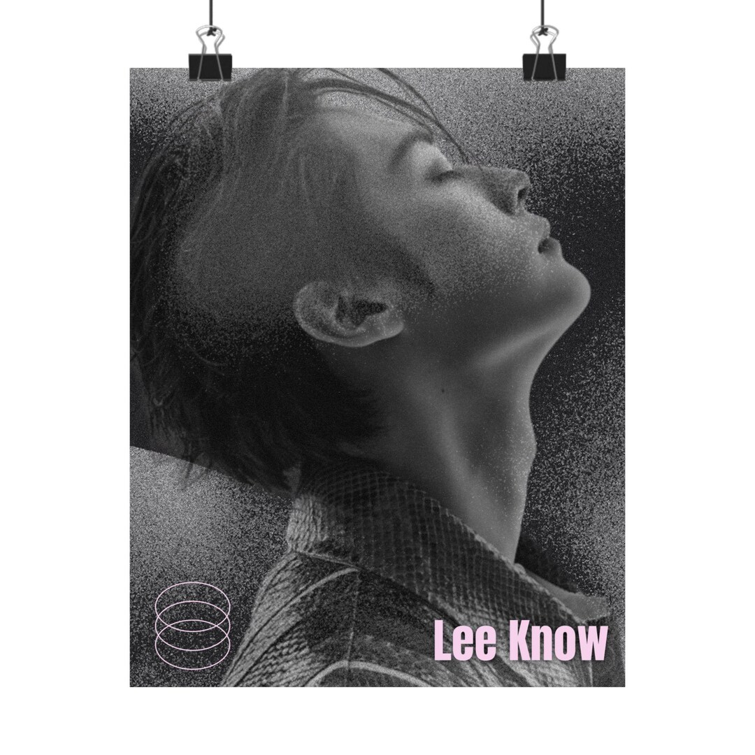 Lee Know Lettering Lee Know Portrait Poster | Matte Vertical K-pop Wall Art - Etsy
