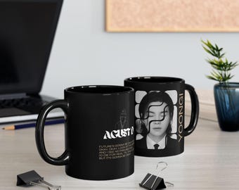 Yoongi Mug | Black Ceramic 11oz or 15oz