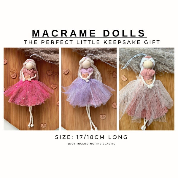 MACRAME BALLERINA DOLL, handmade Keepsake doll, gift for little girls, Tutu doll, baby shower gift, baby nursery decor ideas, gift for her.