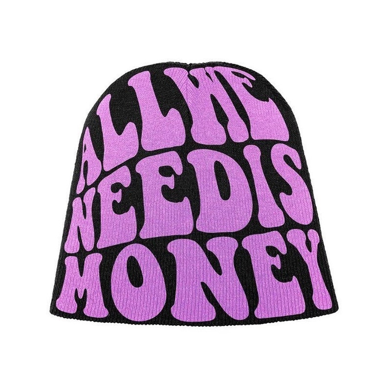 Y2k all We Need is Money Beanie Trendy Beanies Unisex Etsy