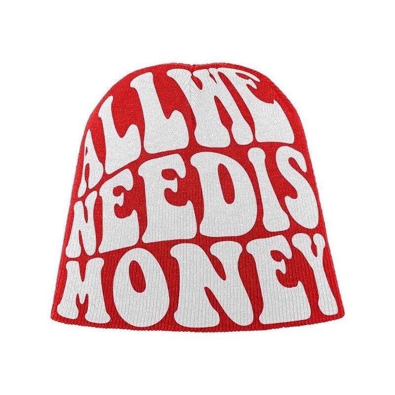 Y2k all We Need is Money Beanie Trendy Beanies Unisex Beanies Winter