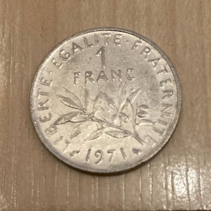 Frankreich 1 franc Münze von 1971