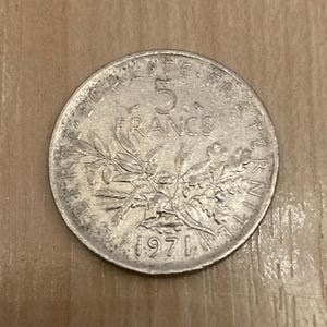 Frankreich 5 Francs Münze von 1971