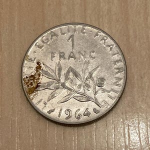 Frankreich 1 franc Münze von 1964