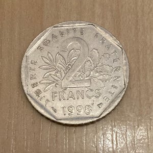 Frankreich 2 Francs 1998 Münze