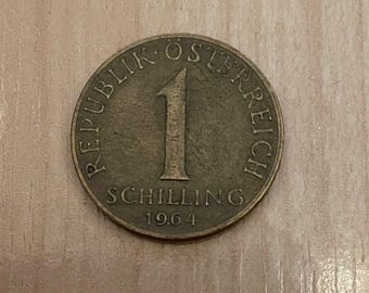 Austria 1 schilling 1964 coin.