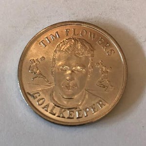 Tim Flowers official England squad medal coin 1998