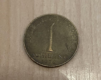 Austria 1 schilling 1972 coin.