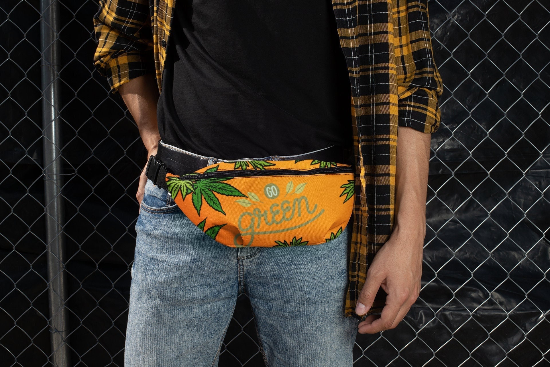 Mens Fanny Pack Large Crossbody Fanny Pack Men Bum Bag Stoner Etsy