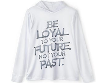 Motiverende hoodie met toekomst, niet voorbij | Sportkleding met handgeschreven typografie