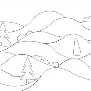1206   Country landscape panto