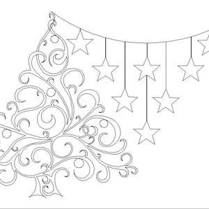 1227   Curly Christmas tree panto