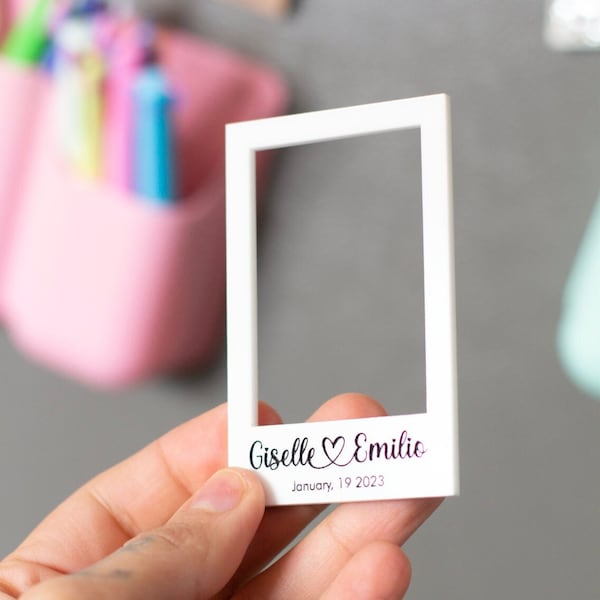 Mini Photo Frame Keychain -  Gifts - Party Favors - Bachelorette Party Gifts - Mini Acrylic Photo Frame, Magnet