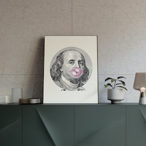Impressão digital de chiclete de Benjamin Franklin