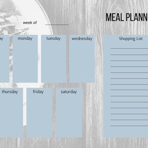Meal Planning and Groceries Planner, Weekly Menu Planner, Meal Prep, Health Planner, Shopping List, Printable, Digital Download