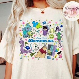Funny Disney Monsters Inc Shirt Disney Pixar Monsters - Etsy