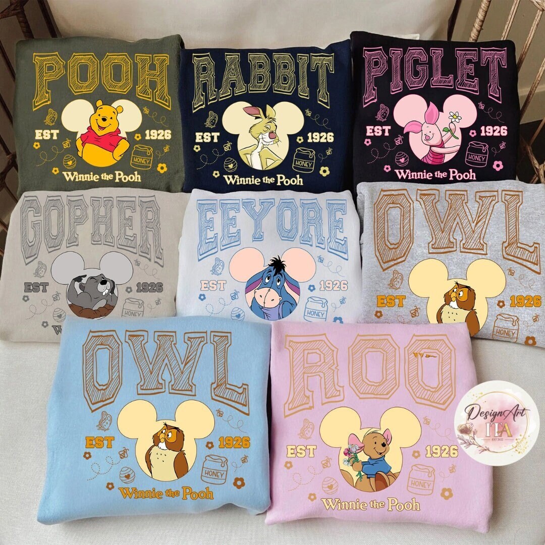 Mickey Ears Disney Winnie the Pooh Characters Est 1926 Shirt Etsy