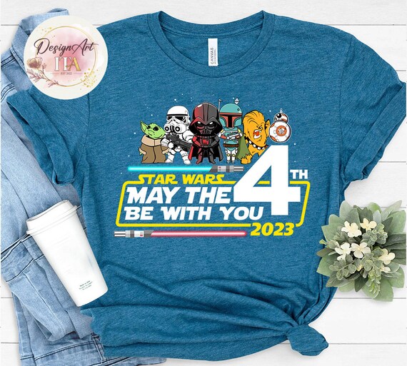 May the 4th be with you Star wars day shirt, Star wars Disney shirt, Galaxy&#39;s edge shirt, The Mandalorian Shirt, Disney world Disneyland Tee