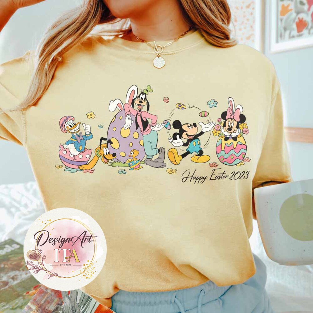 Disney Easter Shirt Happy Easter 2023 Shirt Vintage Retro Etsy UK