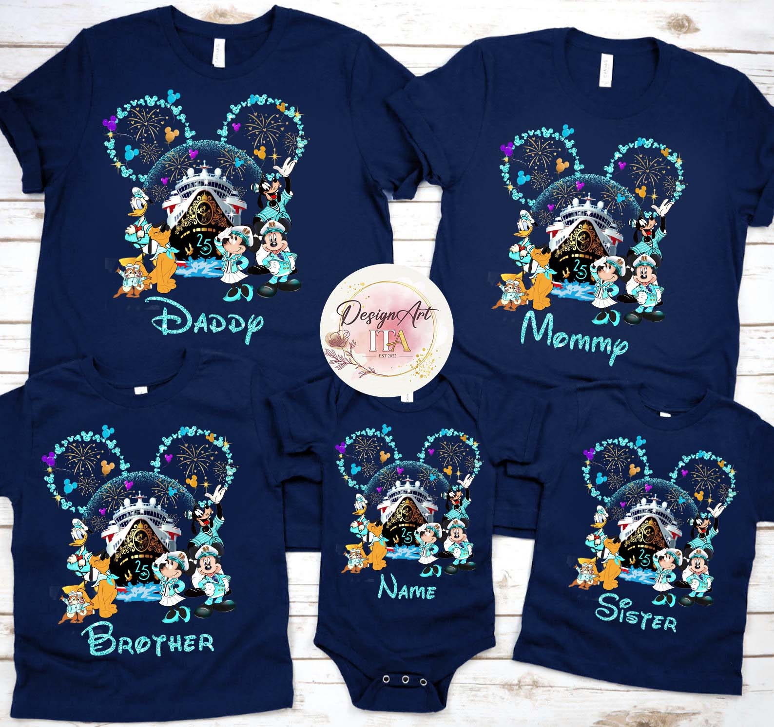 Discover Personalized Disney Cruise line 25th anniversary shirt