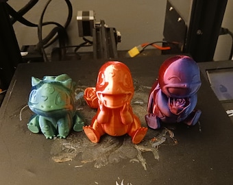 Valentine's Kanto Starters Figures