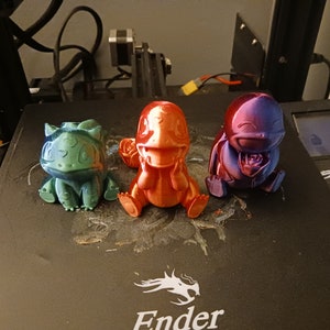 Valentine's Kanto Starters Figures