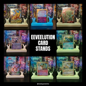 Pokémon Trading Card Stand Eeveelutions, DIY, Unpainted - Etsy