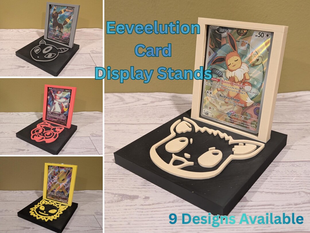 Eevee Evolution Card Display Stand | Eeveelution Card Holder | Pokémon ...
