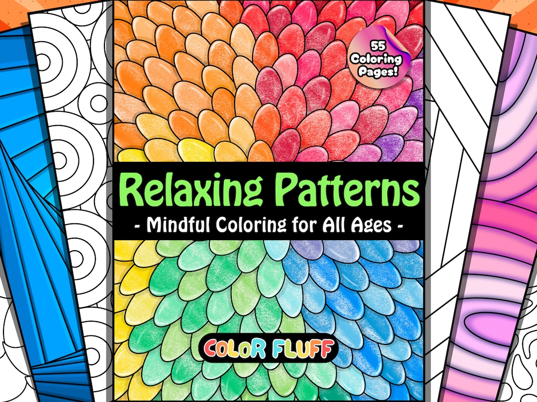 55 Relaxing Patterns Coloring Pages for All Ages Digital and Printable ...