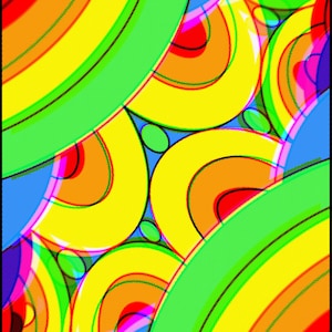 Rainbow Pattern Coloring pages, easy patterns, relaxing patterns, satisfying patterns, rainbows, petals, flowers, mandalas, abstract, geometric designs by Color Fluff. digital download