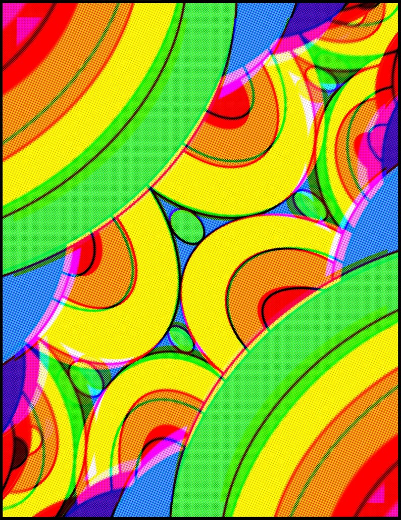 Rainbow Pattern Coloring pages, easy patterns, relaxing patterns, satisfying patterns, rainbows, petals, flowers, mandalas, abstract, geometric designs by Color Fluff. digital download
