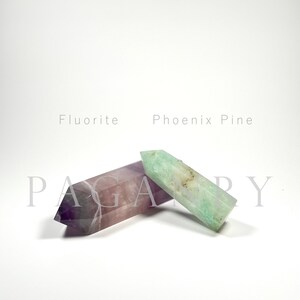 Fluorite Crystal Tower 11.2-14.5cm + FREE Phoenix Pine Crystal Tower 8.7-9.2cm