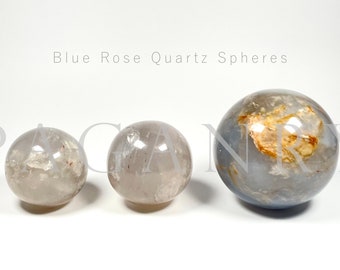 Blue Rose Quartz Sphere 5cm-7cm (181g-567g)