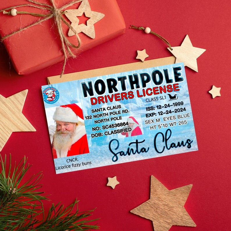 Santa Claus License Png Lost Driving License Designs - Etsy