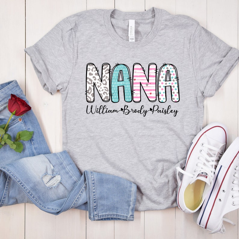 Personalized Nana png, Nana design download, Customizable Nana PNG, Family, Nana Clipart, Nana Gift, cheetah print image 6