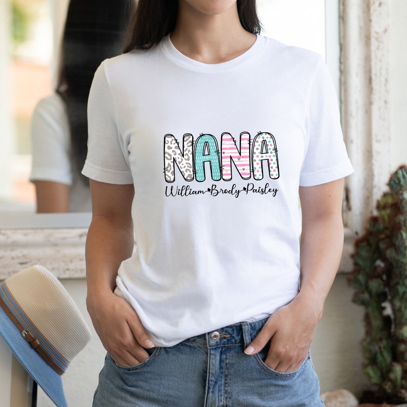 Personalized Nana png, Nana design download, Customizable Nana PNG, Family, Nana Clipart, Nana Gift, cheetah print image 5